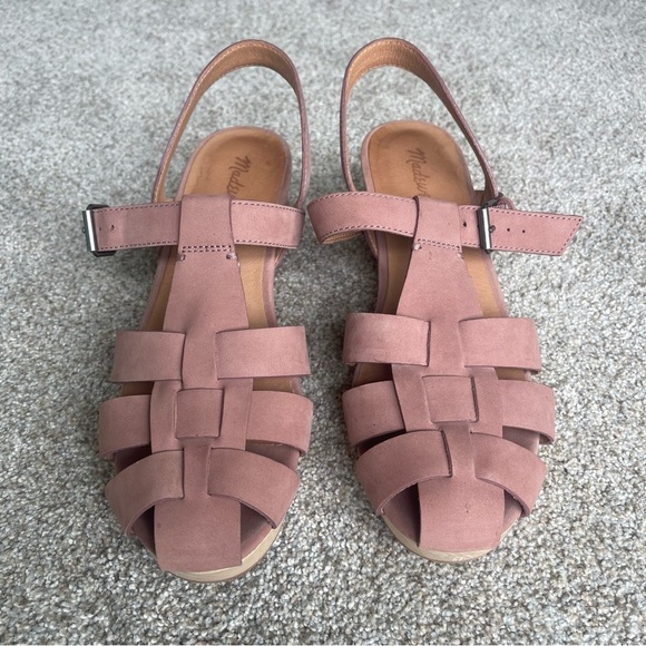 Madewell The Fisherman Sandal Clog in Nubuck Leather Size 9 Faded Mauve Worn 1X - Picture 4 of 8